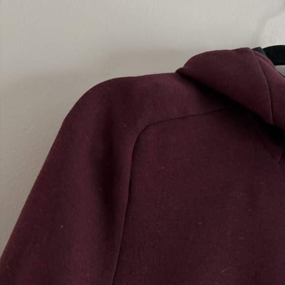 Nike Men Size L Burgundy Side Zip Sportswear Tech Fleece Funnel Neck Hoodie - Picture 9 of 13